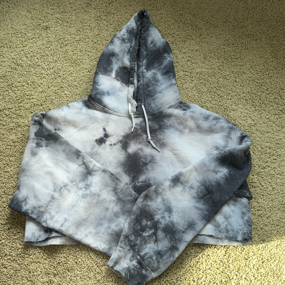 Gildan Tie Dye Cropped Hoodie